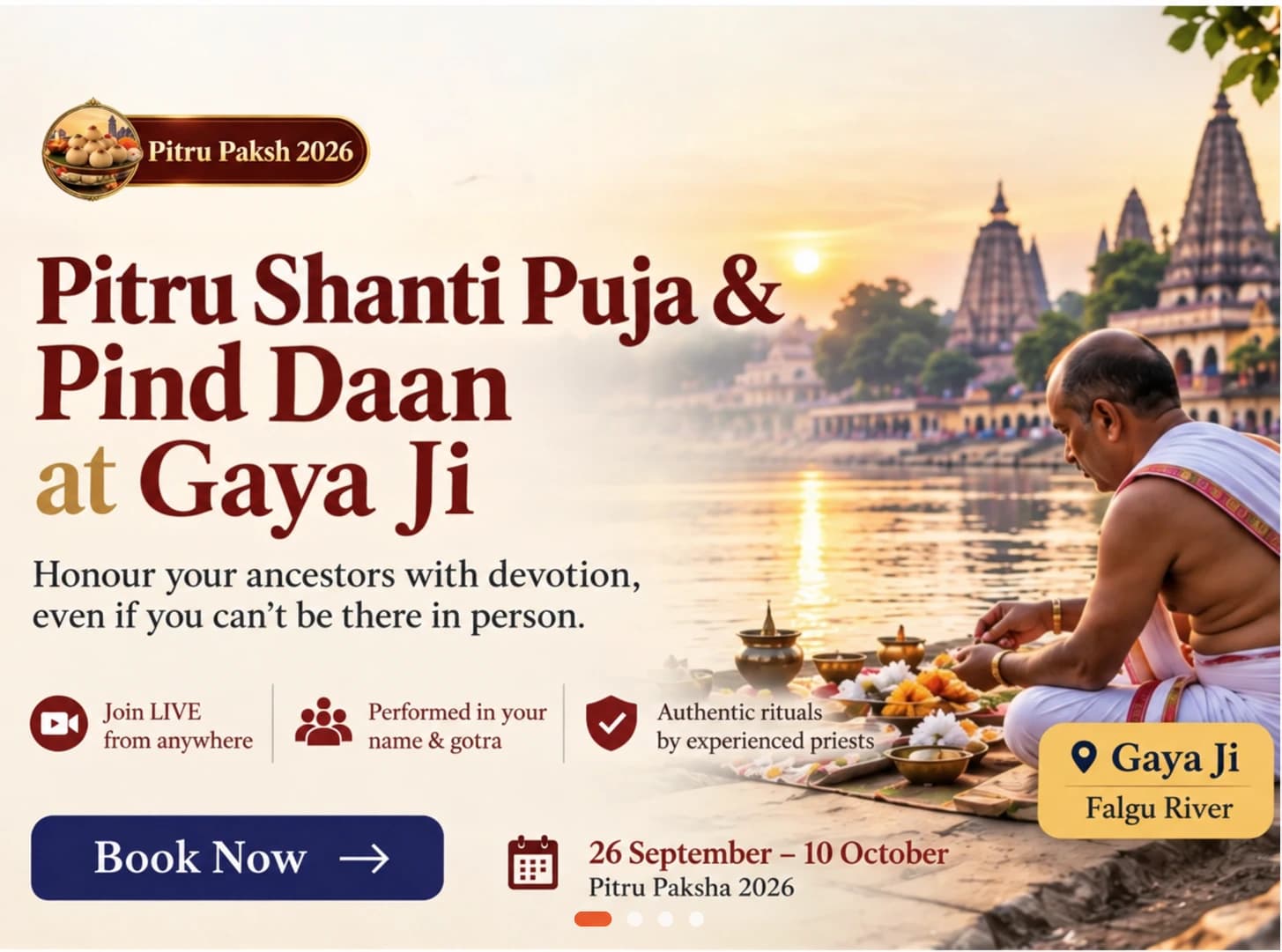 Relief from Pitru Dosha, peace for ancestors, and ancestral blessings