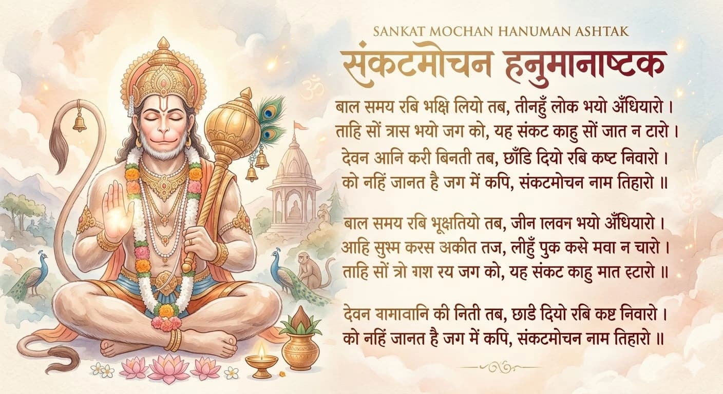 हनुमान अष्टक (Hanuman Ashtak): पाठ, अर्थ, पूजा विधि और लाभ