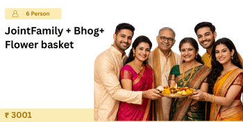 Joint Family + Bhog + Flower Basket - Puja Package